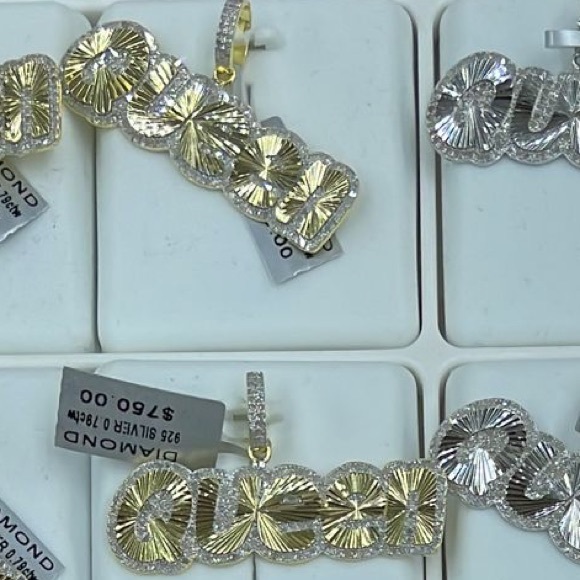 REAL DIAMOND Queen custom made pendant charm .83ct best gift appraisal included - Picture 4 of 8